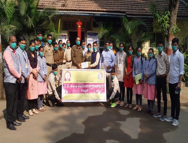 Face Mask & Hand Sanitizer Distribution to Kagal Police Station